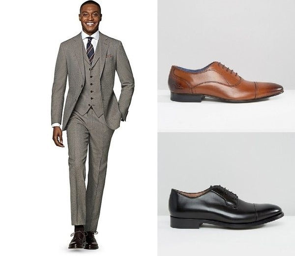Medium Grey Suit & Shoe Combinations