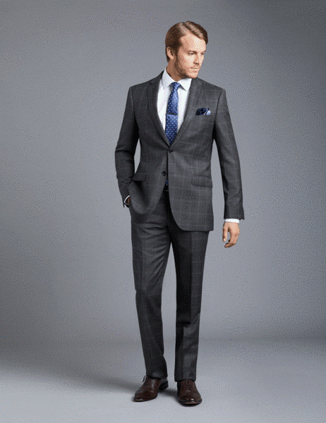 Charcoal Grey Suit & Dark Brown Shoes