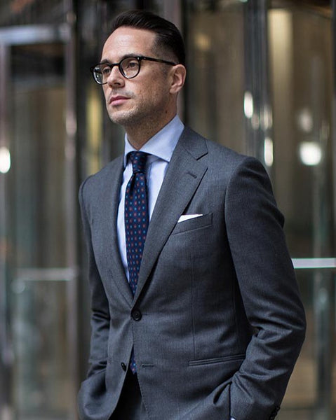 Blue Shirt & Tie With Charcoal Grey Suit