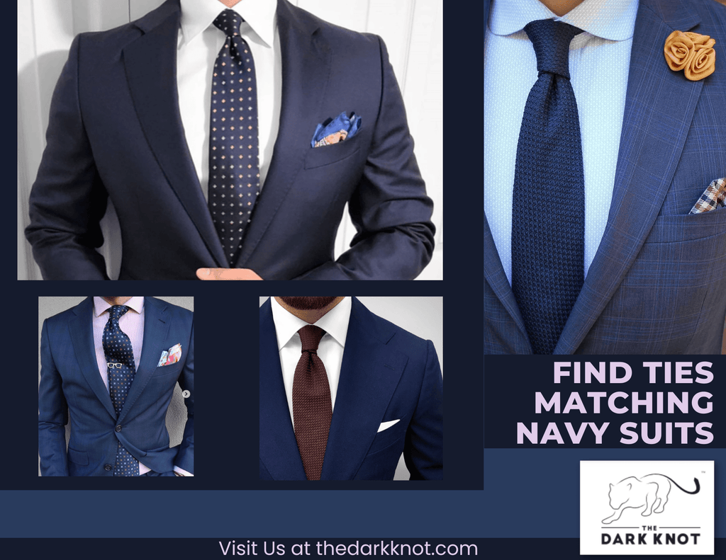Ties Matching Navy Suits