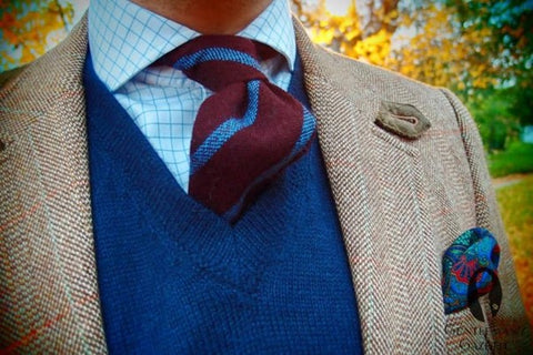 Wool Tie Men's Winter Smart Casual Attire