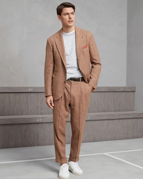 Men's Smart Casual Linen Suit