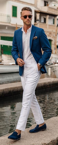 Men's Smart Casual White Chinos