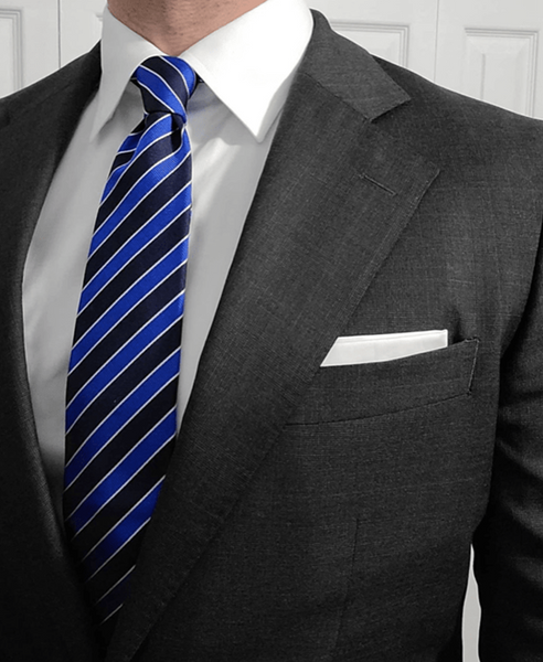 Navy & Blue Striped Tie