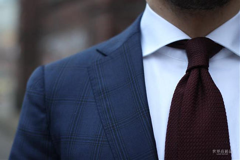 Burgundy Tie Light Blue Shirt