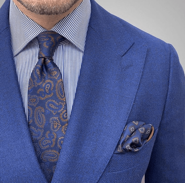 Blue & Brown Paisley Silk Tie