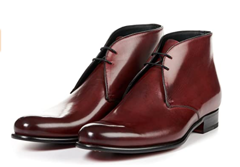 Newman Calfskin Leather Chukka Boots by Paul Evans