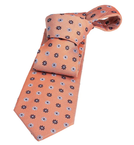 The Dark Knot Coventry Foulard Tie in Salmon
