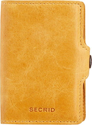 Secrid Twin Ochre Leather Wallet 