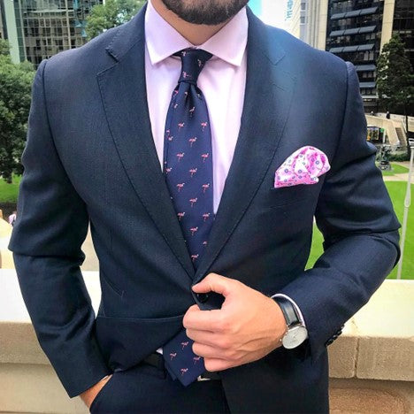 Light Pink Shirt & Navy Tie Combination