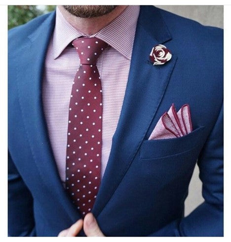 Light Pink Shirt & Burgundy Tie Combination