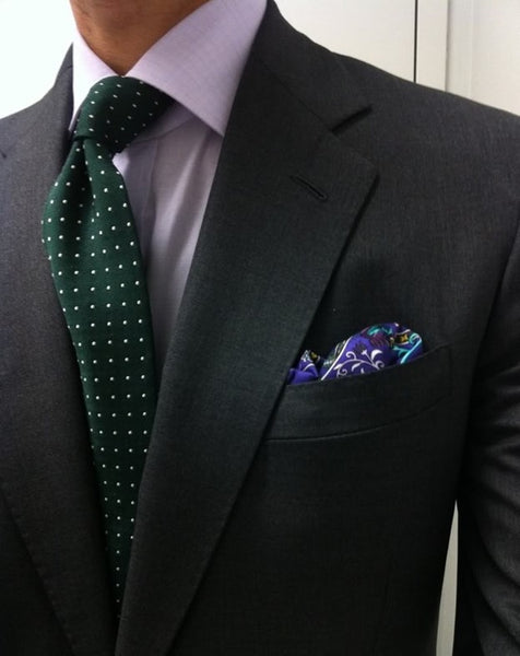 Lilac Shirt & Olive Green Tie Combination