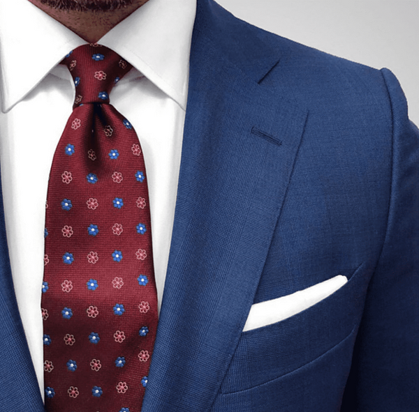 Burgundy Tie & White Shirt Combination