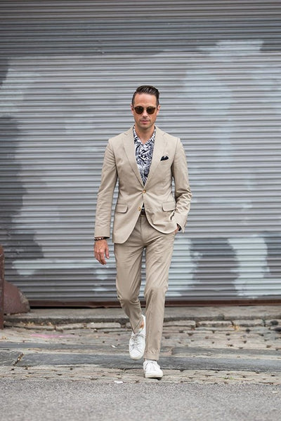 Summer Tan Suit w/ Sneakers