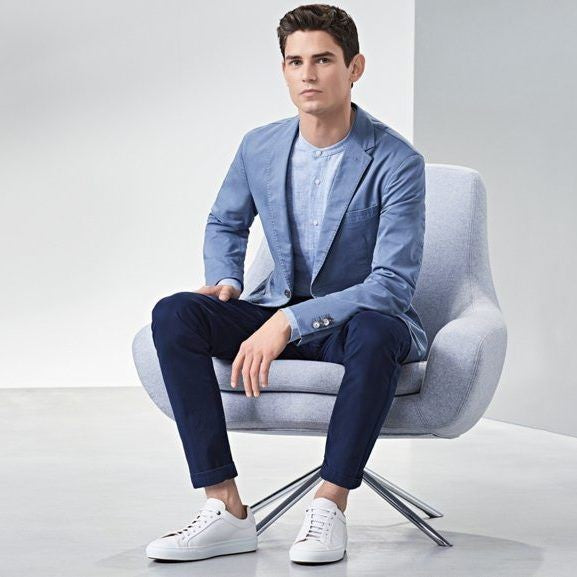 blue suit | Suits and sneakers, Sneakers outfit men, Mens fashion casual  outfits