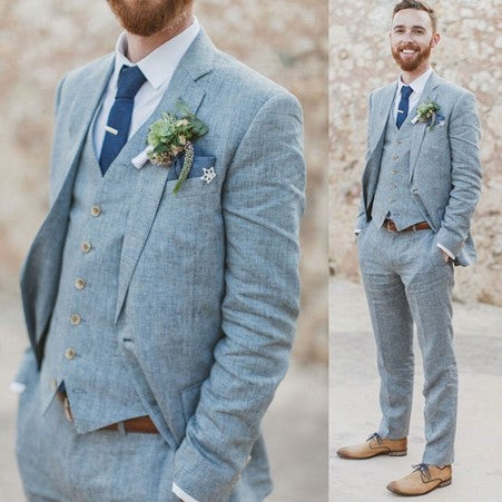 Men's Summer Wedding Three Piece Suit