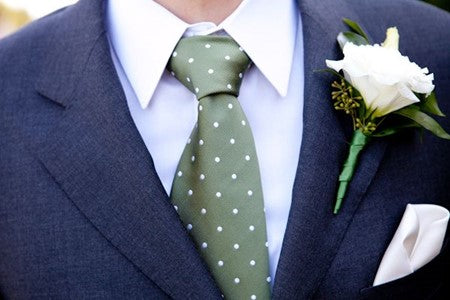 Winter Wedding Olive Green Tie