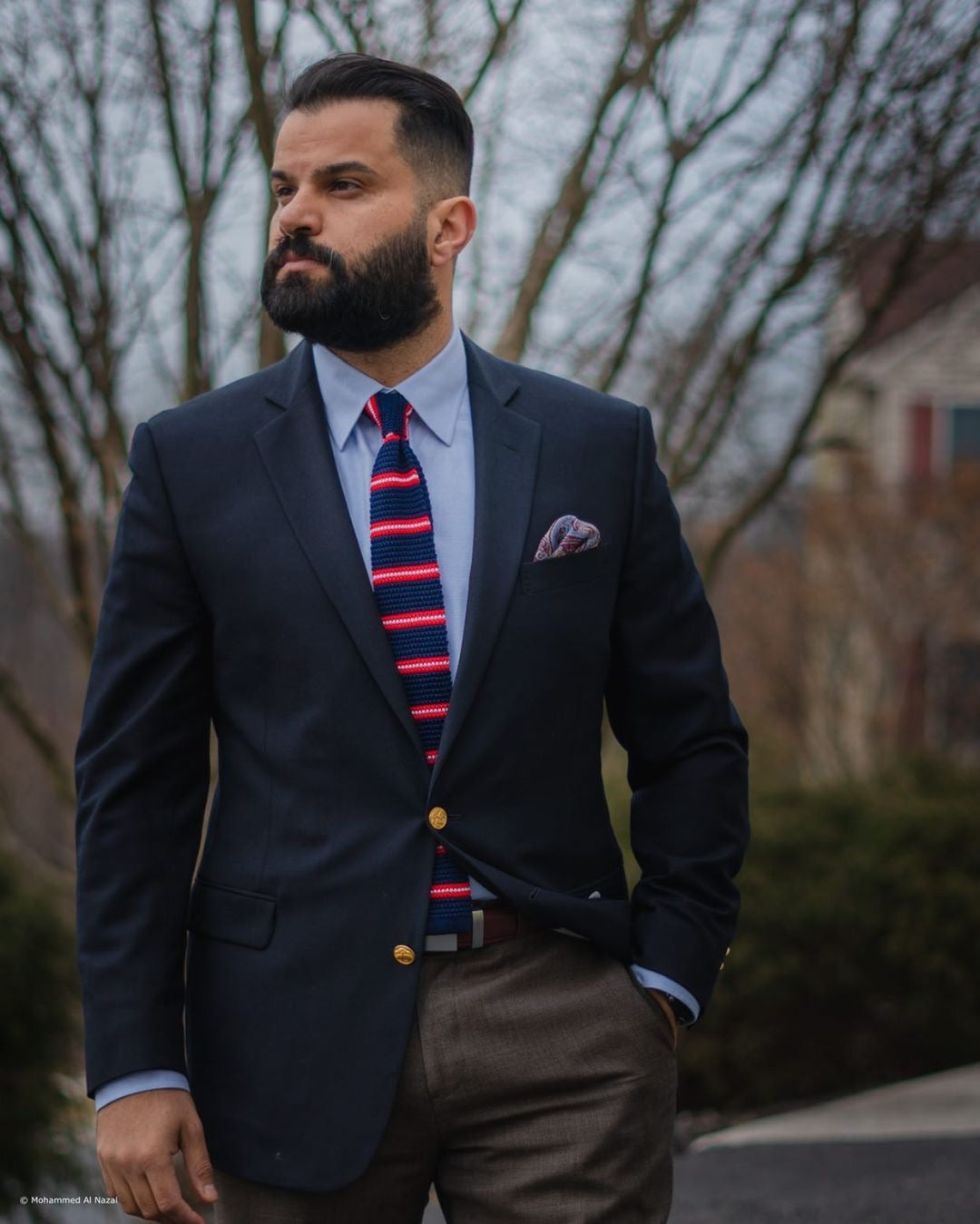 Canterbury Regimental Stripes Silk Tie, Navy / Red – The Dark Knot