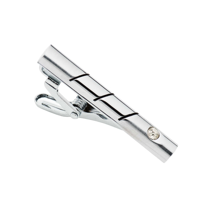 silver stainless steel tie bar
