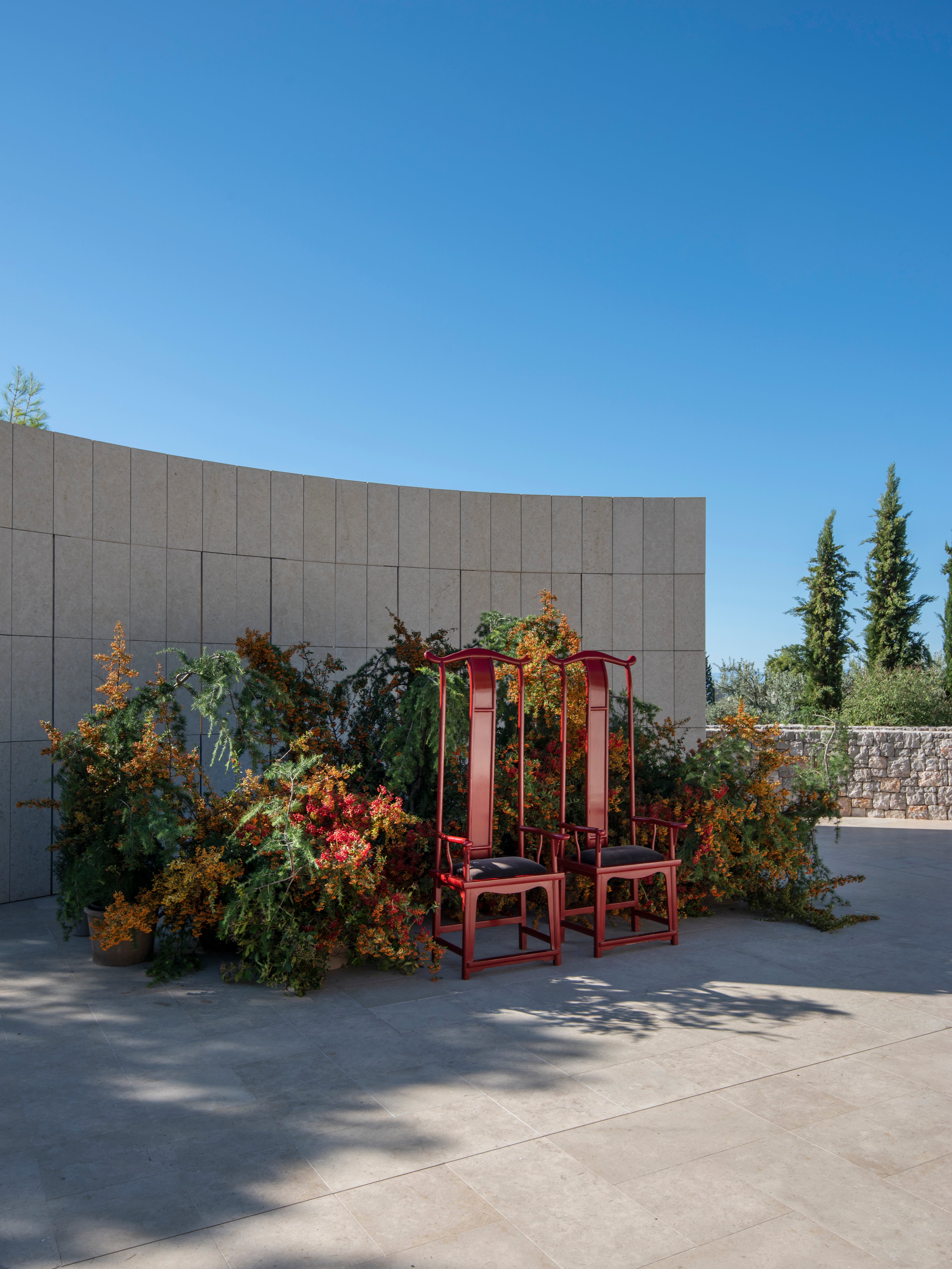 tea ceremony in an outdoor amphitheatre