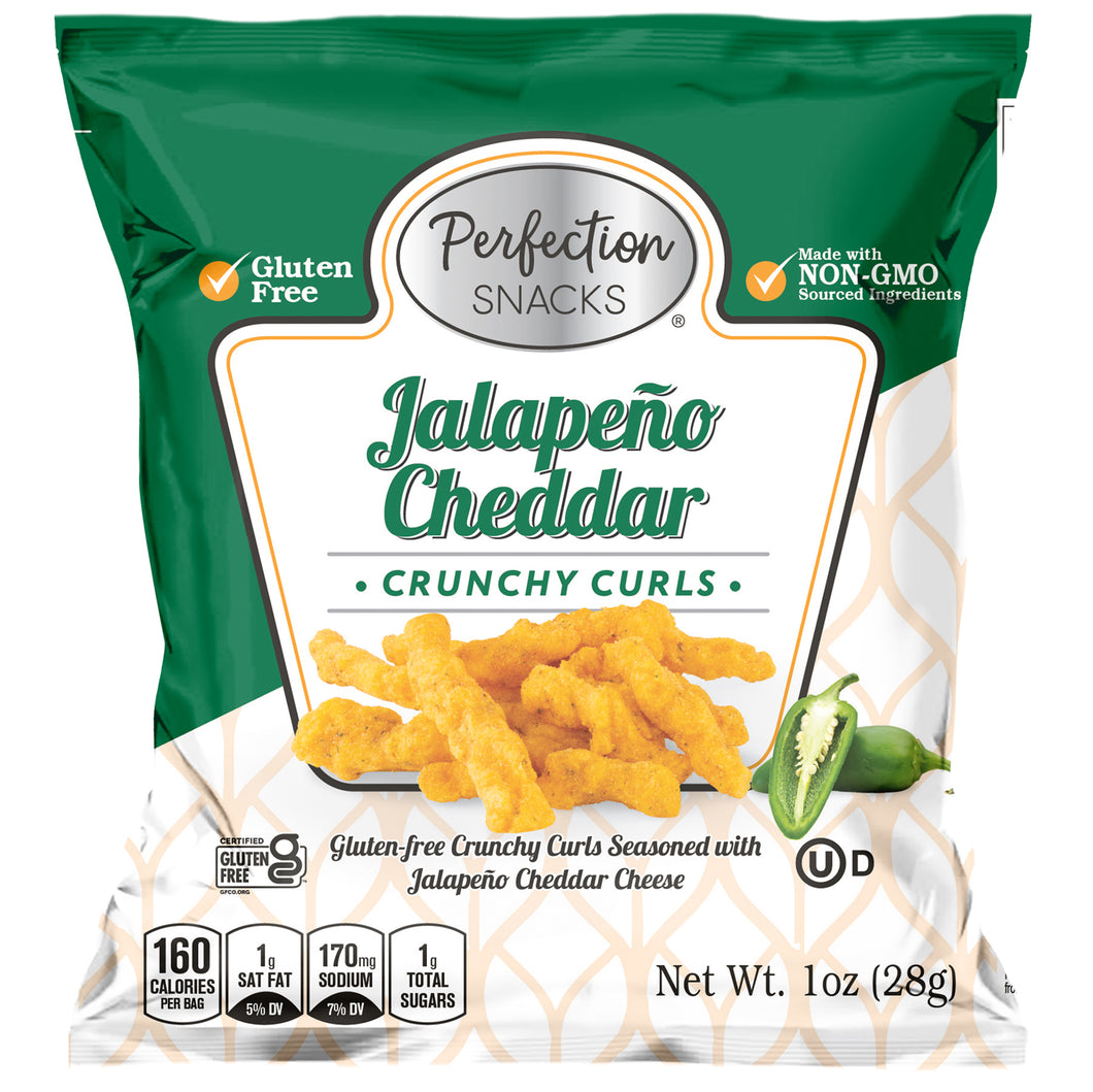 Jalapeno Cheddar Crunchy Curls, Gluten Free, 1 Ounce (Pack of 20)