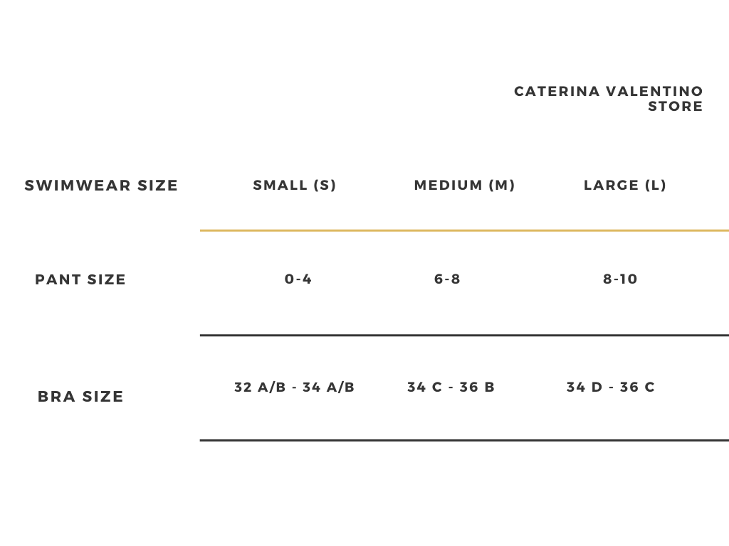 Chart – Caterina Valentino Store