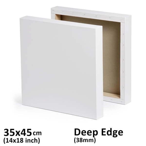 40x40cm 16x16 Inch Deep Edge Blank Stretched Canvas Ascot Canvas