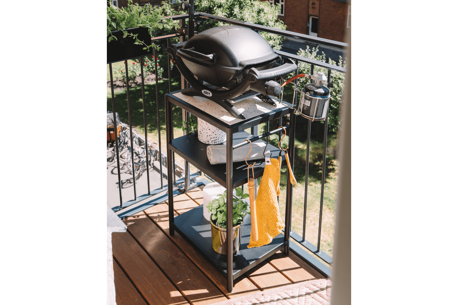 Dora metal barbecue table super stone table top - 50 x 40 x 70 cm – Balcony Living Cph