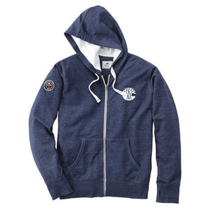 ladies blue zip up hoodie