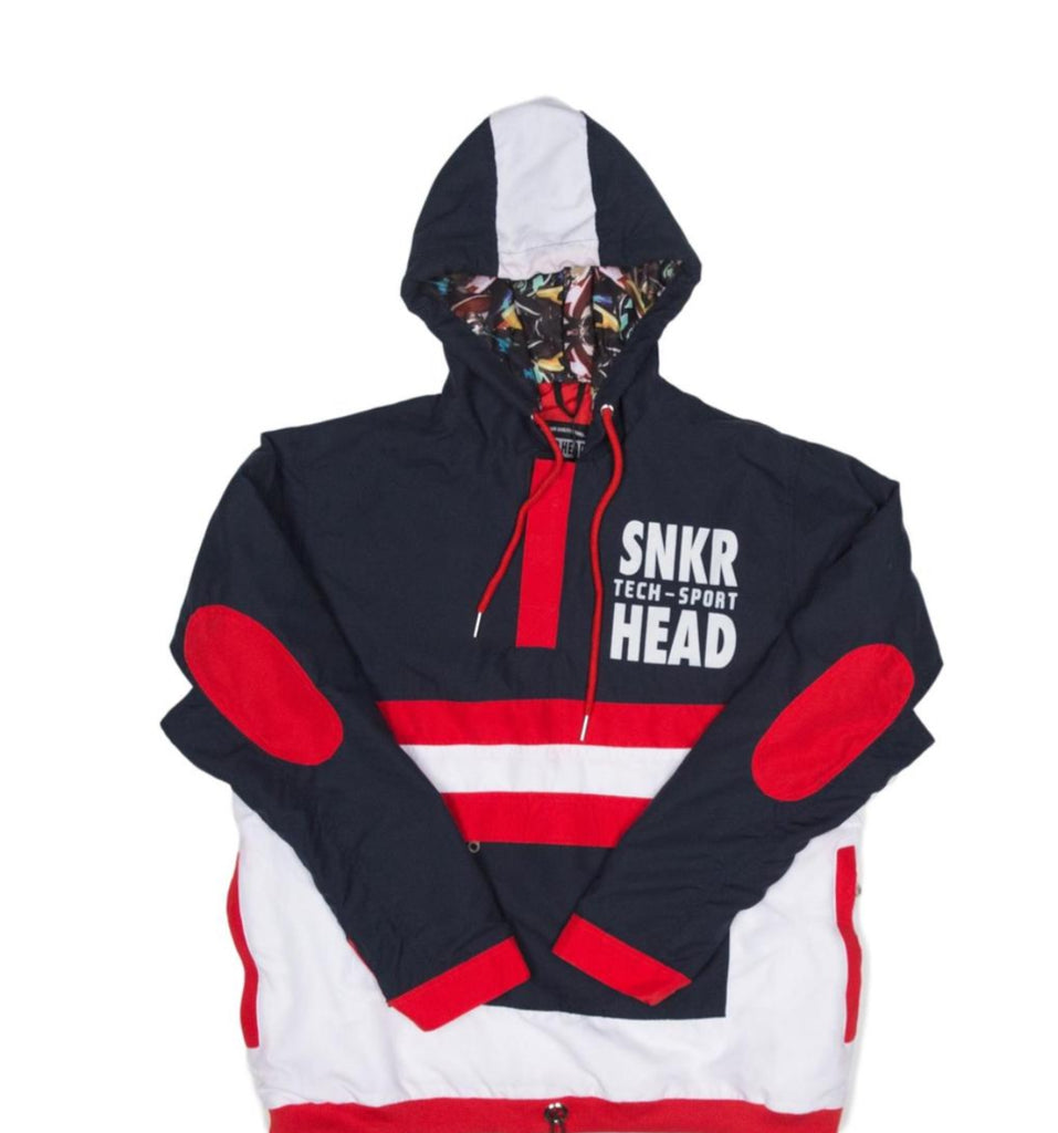 SNKR HEAD NYC Tech-Sport International Windbreaker Jacket (Red, White ...