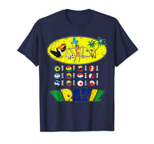 Load image into Gallery viewer, All 12 National Soccer Teams to Brazil with Samba T-Shirt
