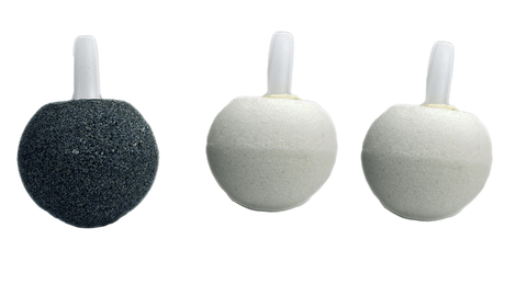 Two Whte Round Diffuser Stones with one gray