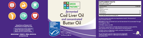 Green Pasture Fermented Cod Liver Oil and Concentrated Butter Oil