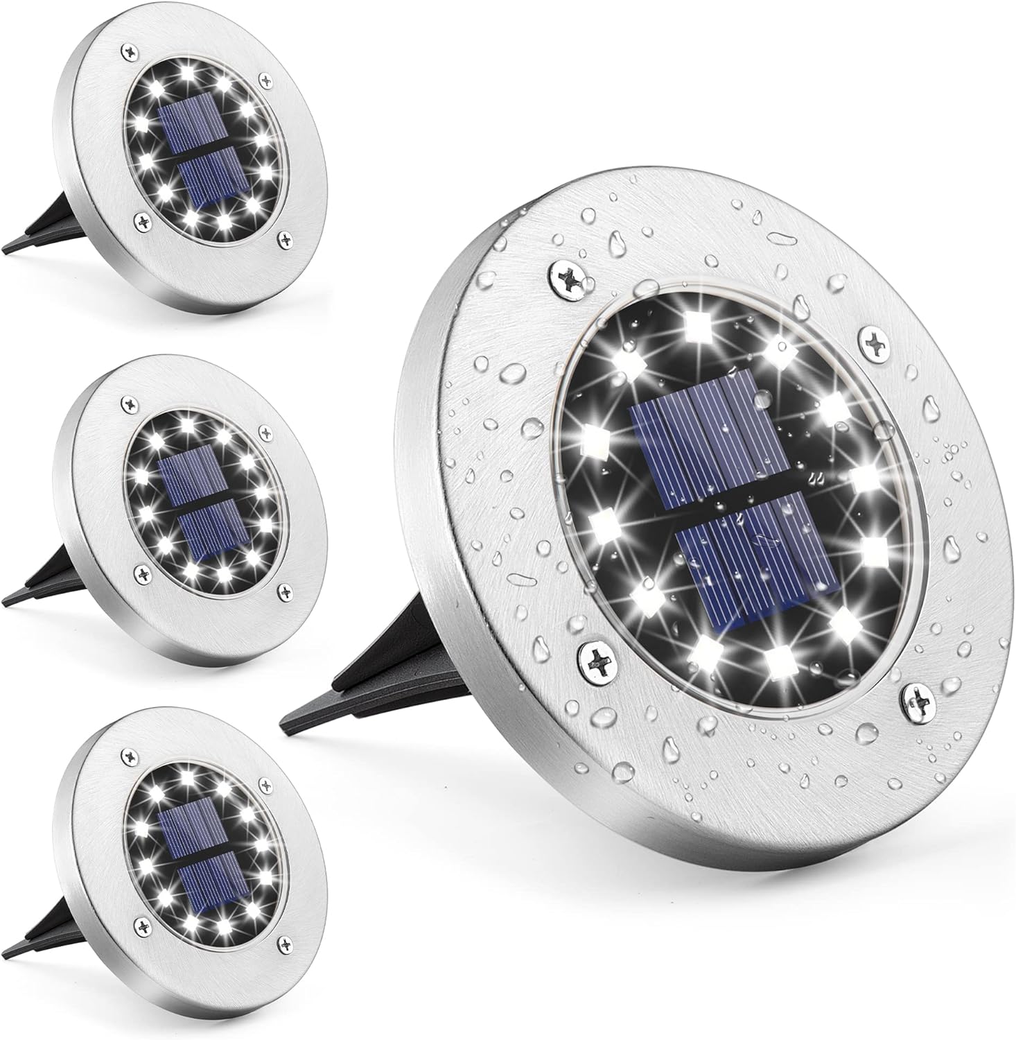LED zibintai su saules baterija