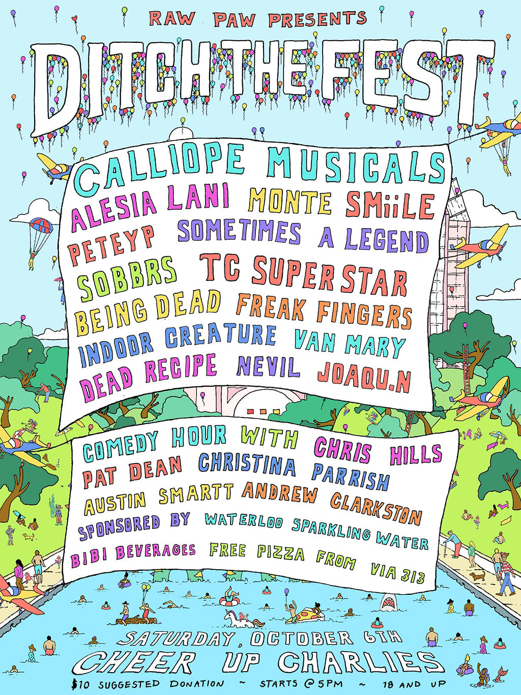 Ditch the Fest performers and sponsers