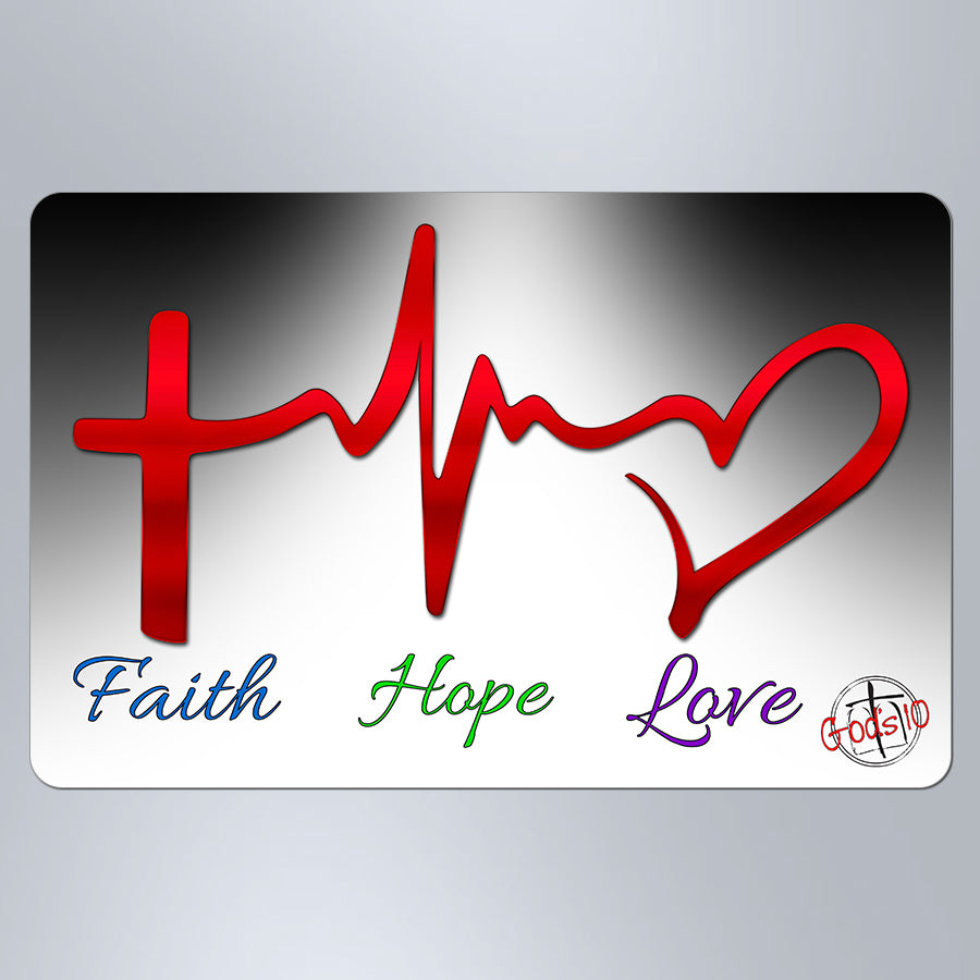 Faith Hope Love Heartbeat Large Magnet Gods10com