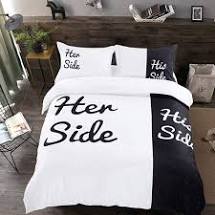Her Side and His Side bedding - Sleep Divorce
