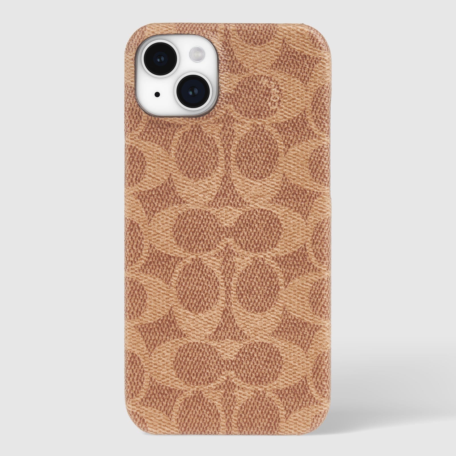 Photos - Case Coach Slim Wrap Signature Canvas Tan - iPhone 15 Plus 