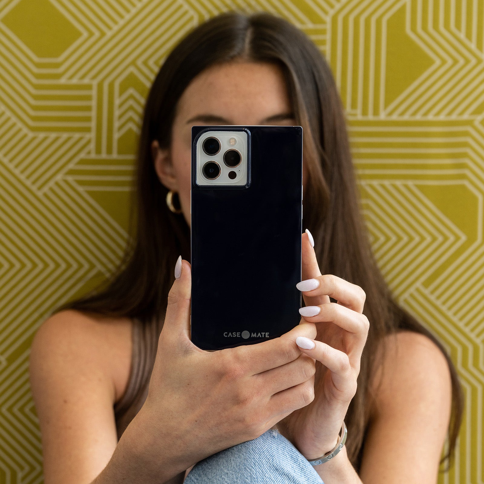 Navy BLOX square case for iPhone 12/ iPhone 12 Pro