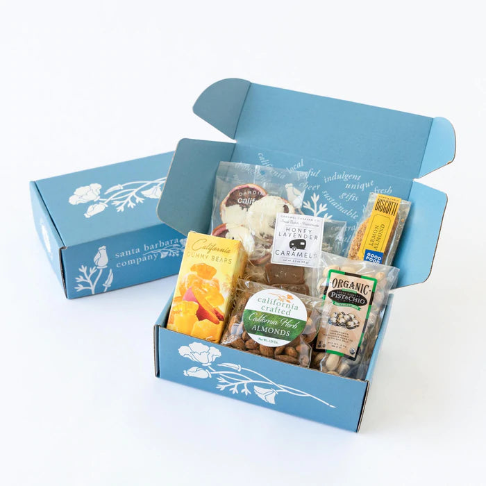 California crafted treats packaged in sustainable gift box