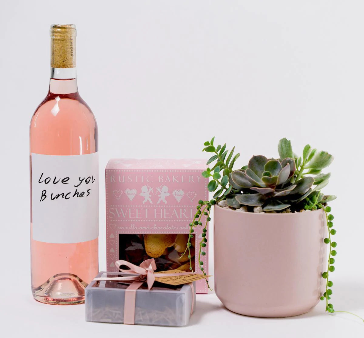 Love you bunches gift bundle with succulent