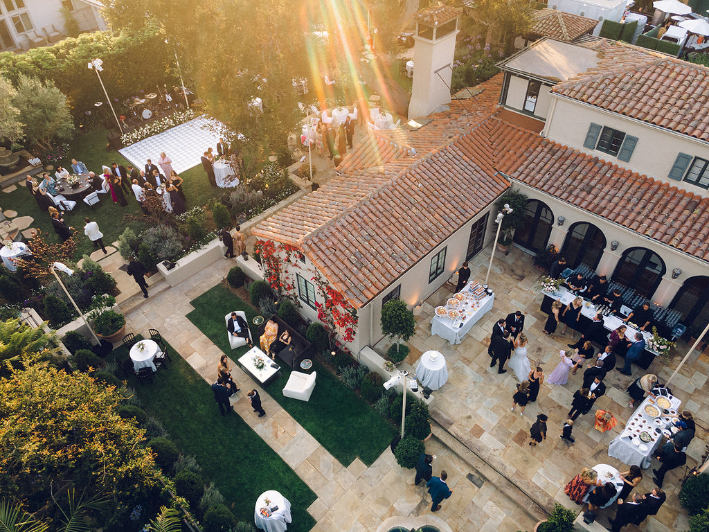 Private Estate Wedding | From the Air | Montecito, California