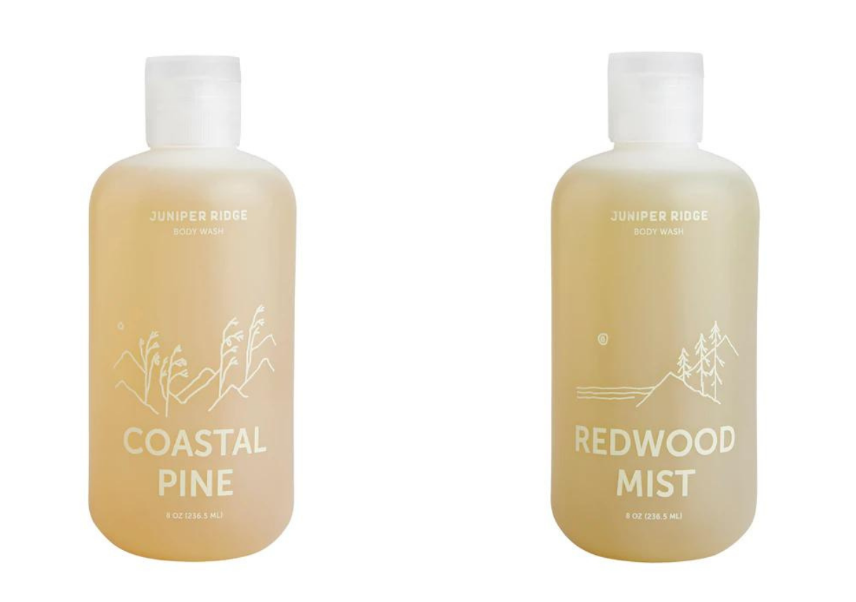 Juniper ridge coastal pine body wash bottle