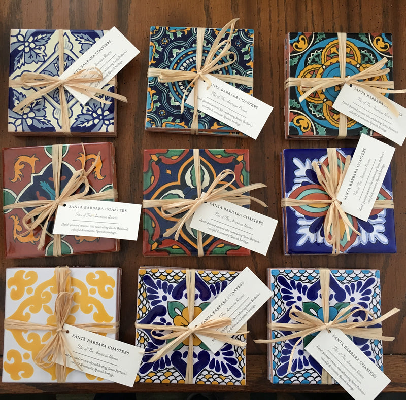 Ceramic Tile Coasters  Santa Barbara Event Favors – Santa Barbara