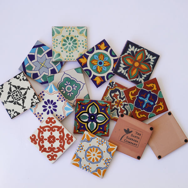 Hand Painted Ceramic Tile Coasters - Qartaj
