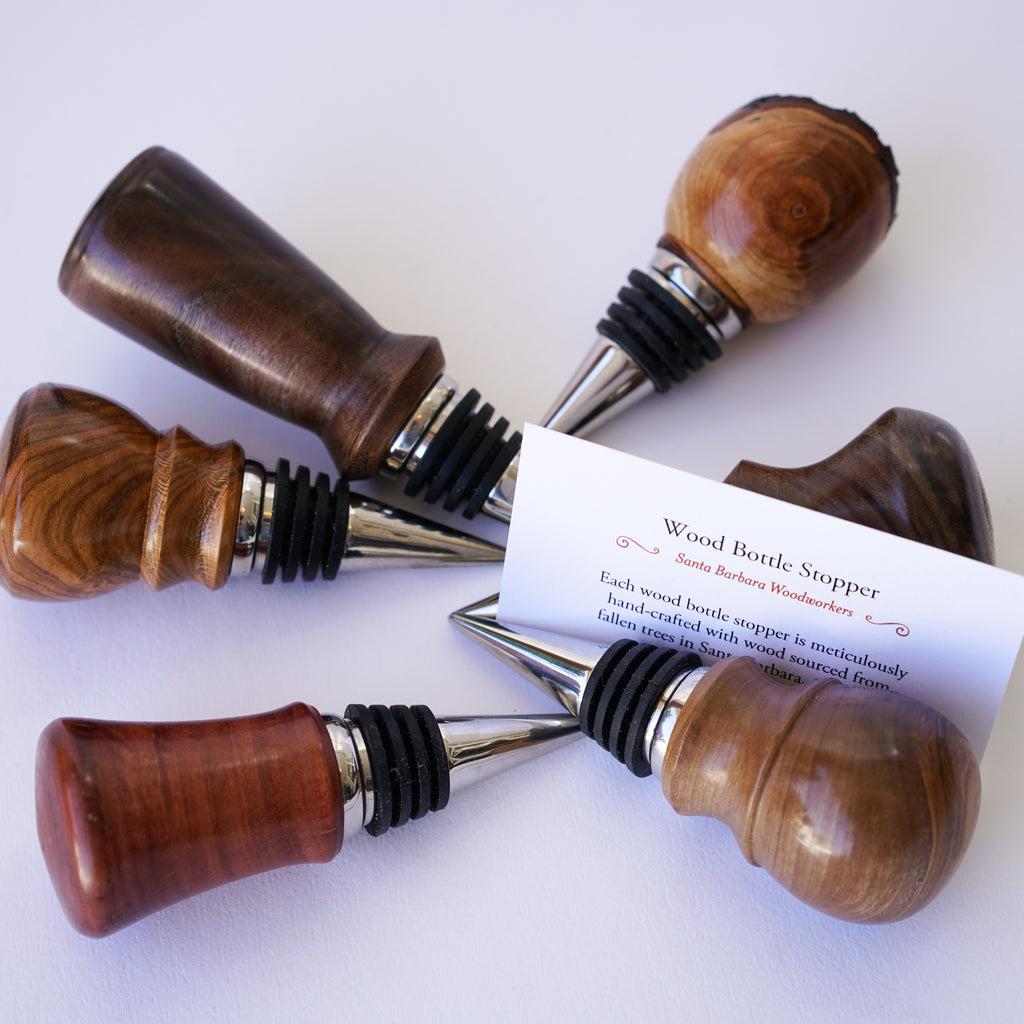 Fine Wood Wine Bottle Stopper | Santa Barbara Wood Art & Decor - Santa ...