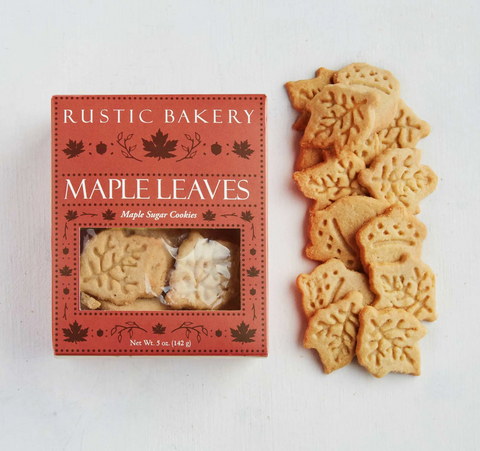 Maple leaf and acorn shaped cookies from Rustic Bakery, The Santa Barbara Company