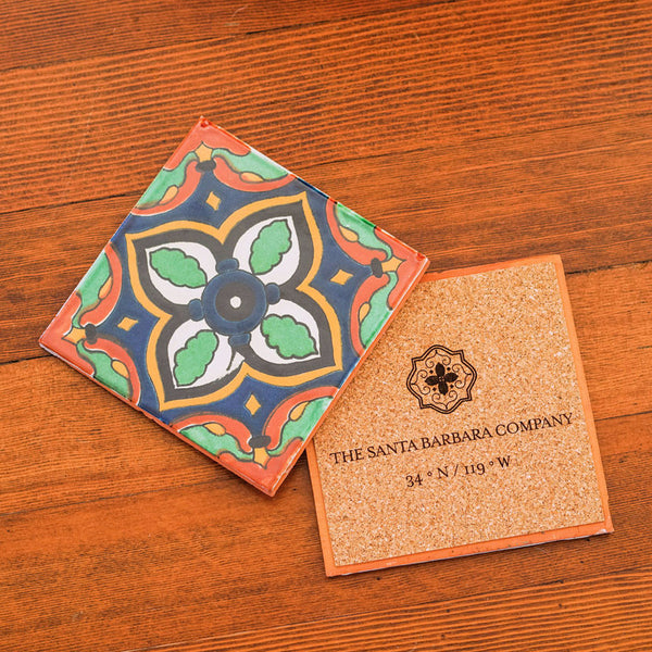 Laila Yellow Ceramic Tile Coasters – Santa Barbara Company