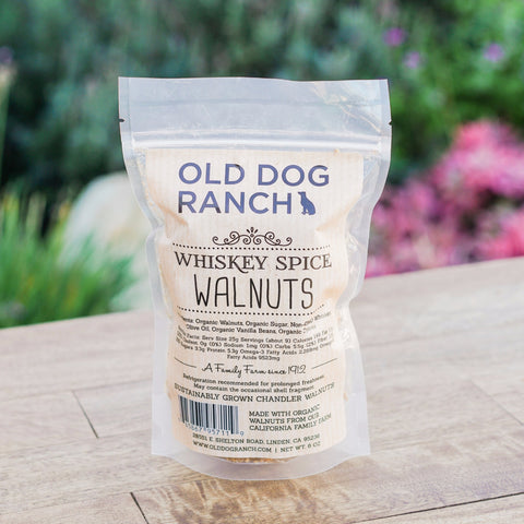 Whiskey Spice California Walnuts Snacks and Candies - Old Dog Ranch, The Santa Barbara Company