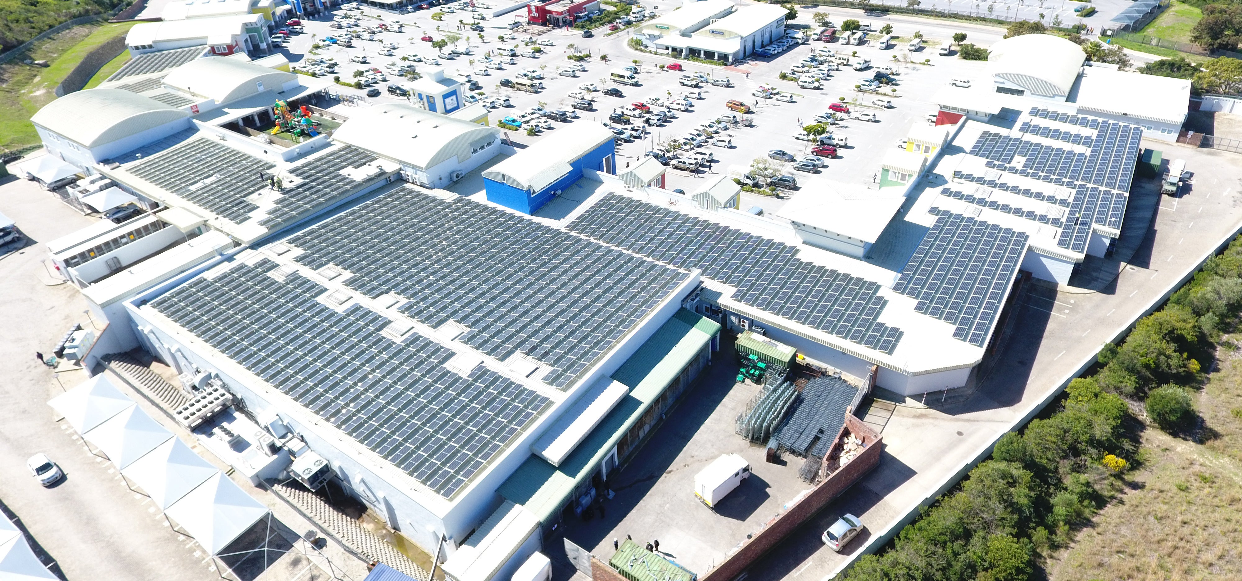 Areal view of Plettenberg Bay solar panels